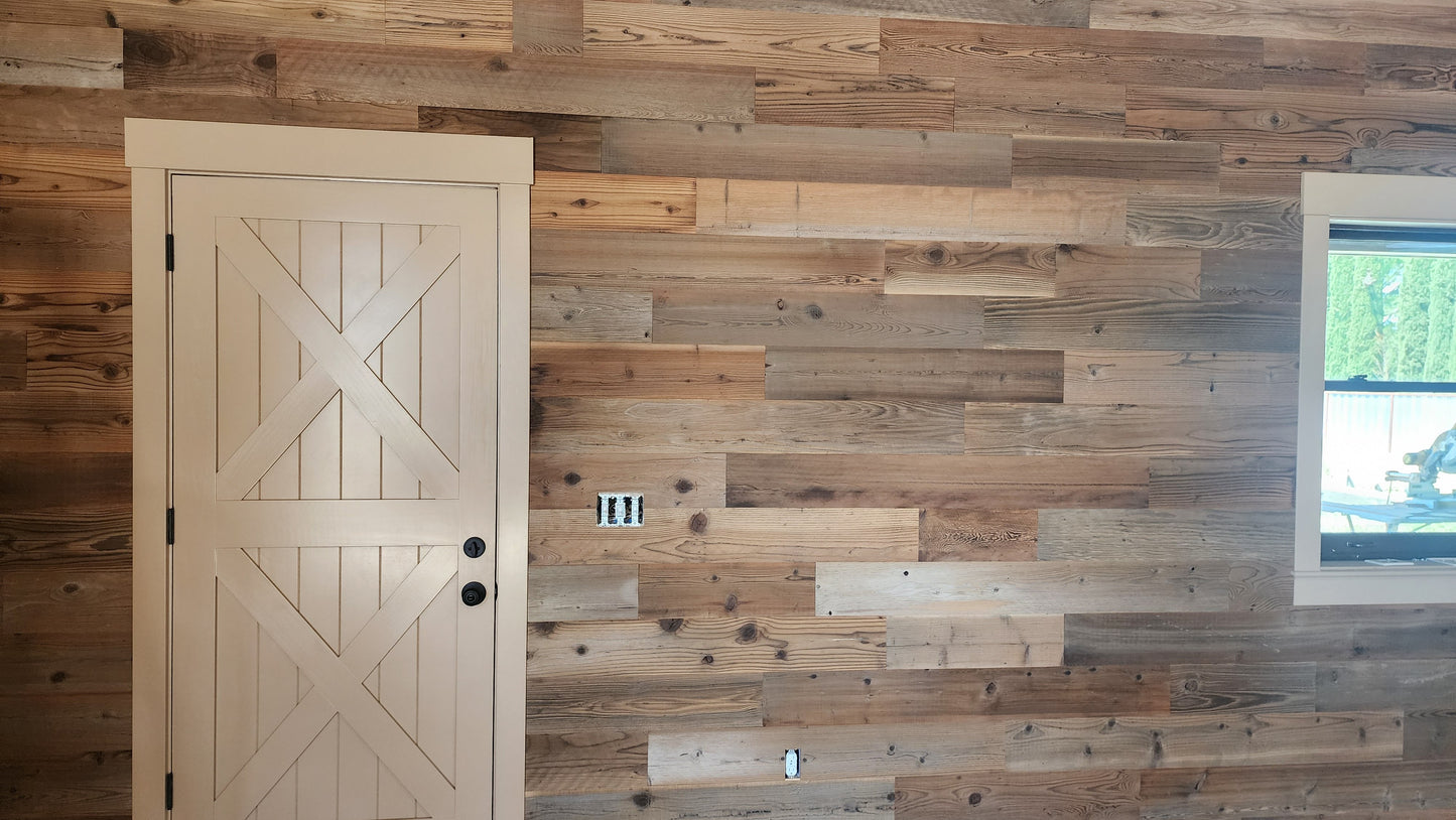Brushed Tongue & Groove - Reclaimed Wood Wall Paneling - 20 SF @ $10/SF